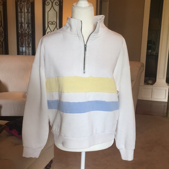 Hippie Rose Tops - Hippie Rose Colorblock Half Zip Sweatshirt